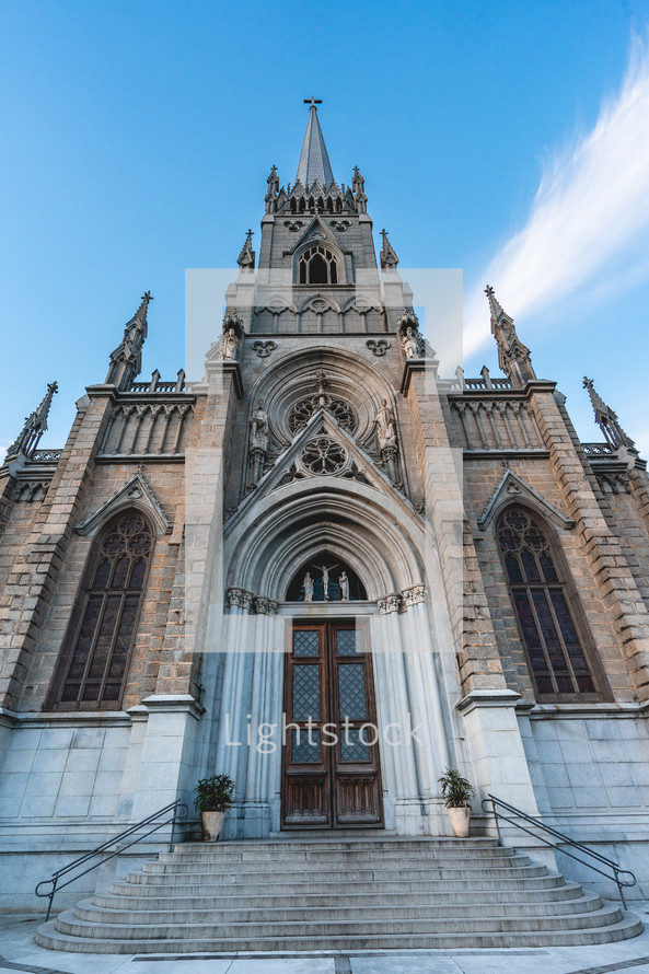 Close up from the Catedral São Pedro de Alcântara in Petropolis RJ Brazil. 