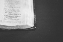 corner of a Bible 