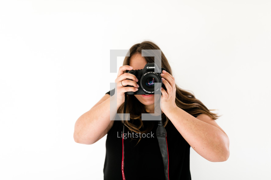 woman with a camera 