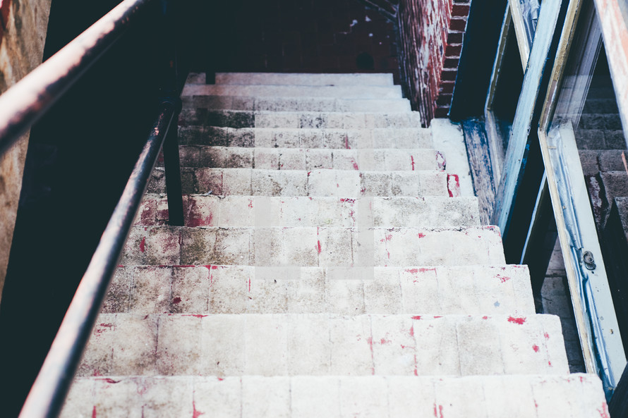 steps to a basement 