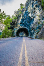 highway tunnel through a mountain 