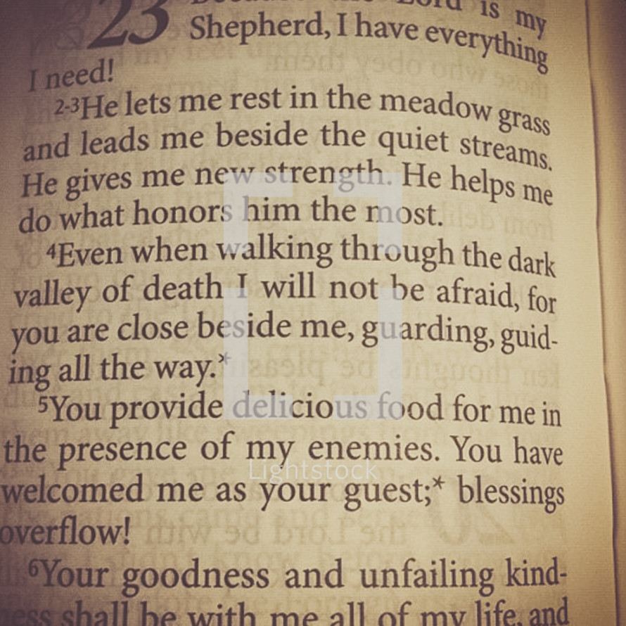 The Lord is my shepherd 
