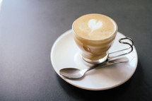 heart shape creamer in a coffee cup