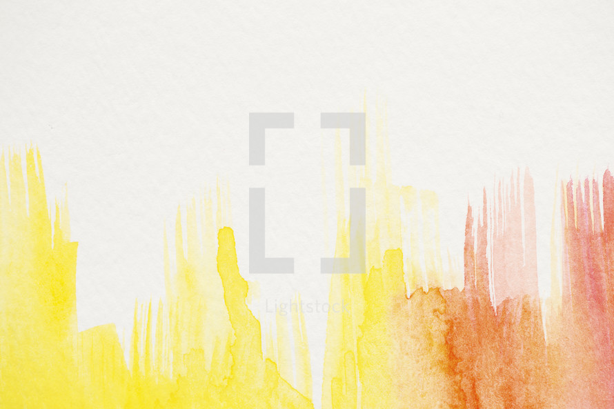 yellow, red, orange, watercolor background