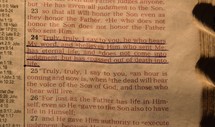 Opened Bible, John 5:24