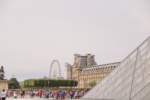 Louvre and view of the Paris Carnival 