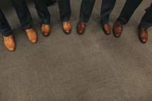 groomsmen in dress shoes 