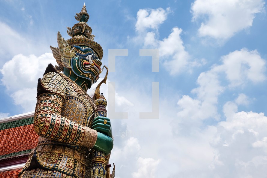 Temple Guardian statue in Thailand 