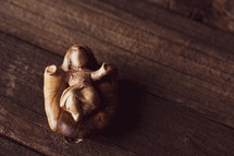 carved olive wood baby Jesus 
