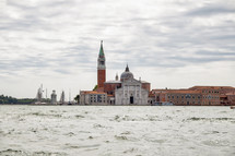 dome of a cathedral in Venice across the main channel 