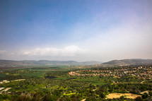 green landscape of the holy land 