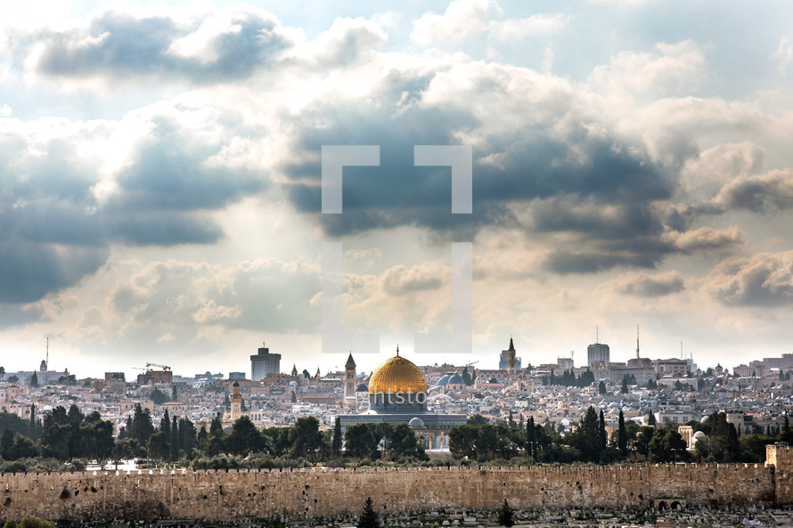 view of modern day Jerusalem 