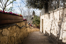 steps in an alley in Jerusalem 