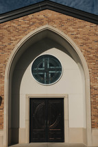 Front door of small chapel
