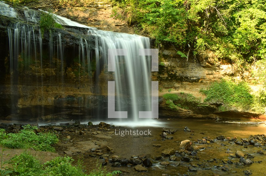 Long exposure photograph of  a waterfall. (Cascade Falls in Osceola, WI)