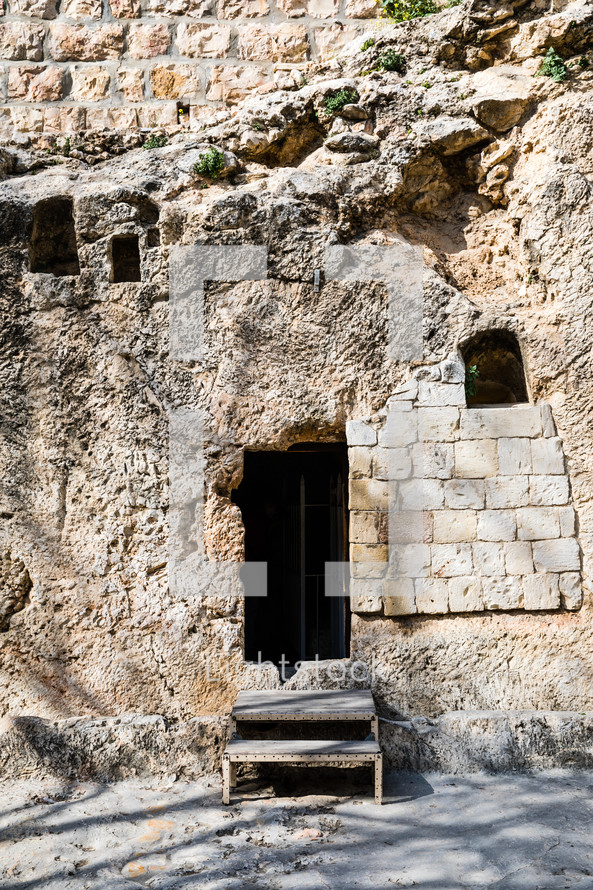 entrance to a stone house the the Holy land 