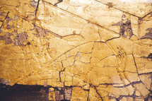 ancient cracked wall in Egypt 