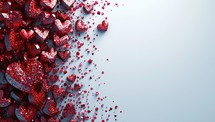 Valentine's Day background with red hearts