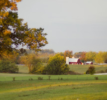 Barn and house in the country