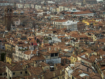 aerial view over Florence Italy 