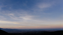 mountain range at sunrise 