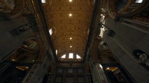 Impressive nave of catholic church