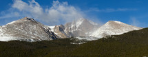 Longs Peak with snow 