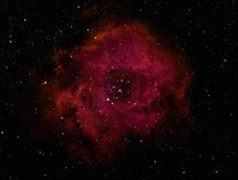 A beautiful nebula in deep space that resembles a rose
