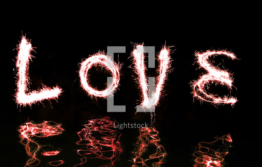 Love written in fireworks.