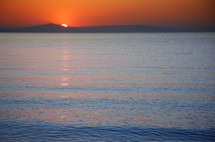 calm sea at sunset 