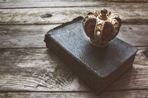 a crown on a Bible 