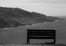 bench overlooking the ocean 