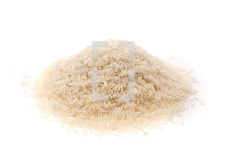 pile of dry rice 