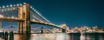 New York City Bridge at night