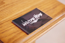 Welcome Home sign-in book 