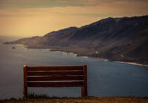 bench overlooking the ocean 