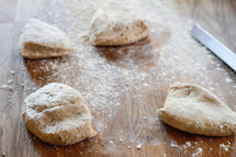 baking dough in a kitchen 