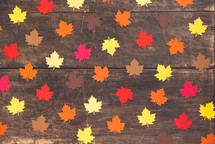 colorful paper fall leaves background 