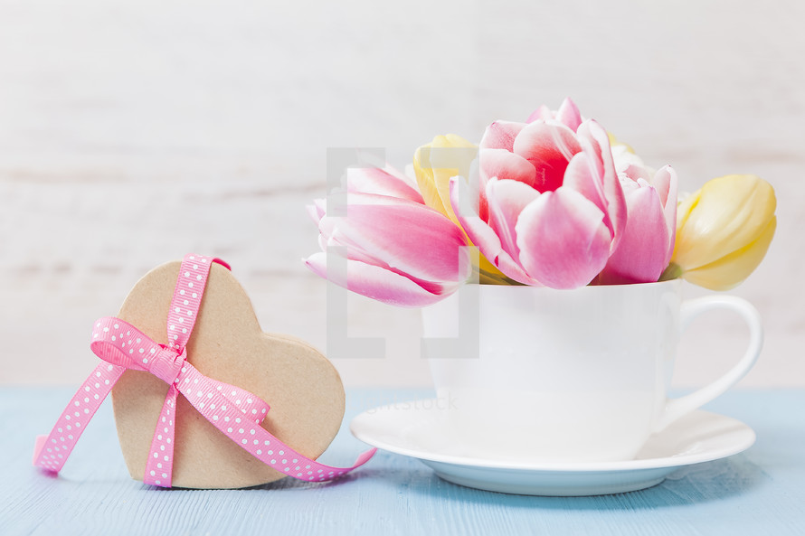 Spring Flowers with Gift 