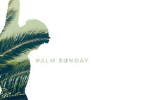 Palm Sunday with Jesus silhouette 