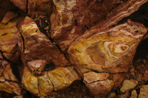 patterns on red rock 