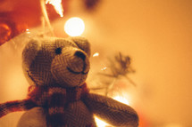 Teddy bear Christmas ornament.