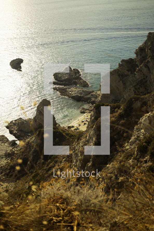 Capo Vaticano Cliff In Summer Season