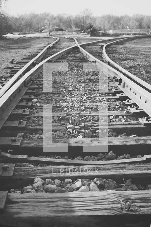 spilt in train tracks 