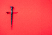Cross made from nail and blood - Good Friday