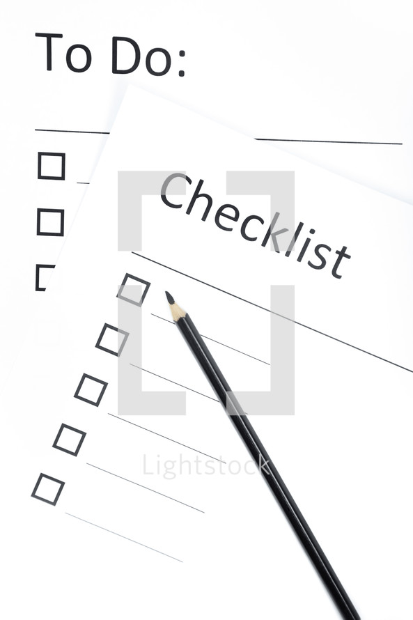 To do list and checklist 