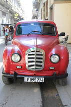 vintage red car 