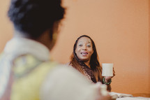women in conversation at a woman's group Bible study 