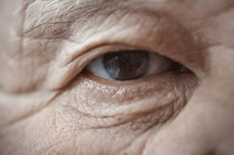 elderly man's eye
