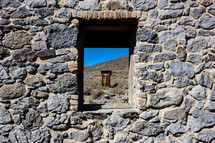 desert landscape through a window 
